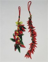Decorative Strings of Glass Chili Peppers