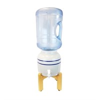 Blue Stripe Porcelain Water Crock Dispenser with a
