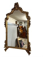 PAINT DECORATED GOLD ORNATE MIRROR