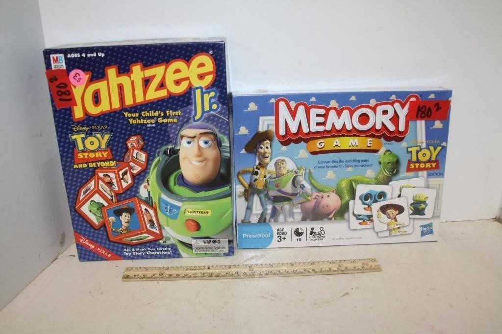 Toy Story Memory Game NIB & Yahtzee Game