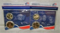 (2) NIP $1 Presidential Coin & Spouse Medal Set