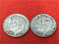 1957-D & 1958-D Roosevelt Silver Dimes