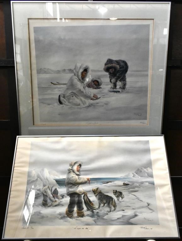 PAIR OF MARIE CLAIRE PRINTS, SIGNED AND DATED