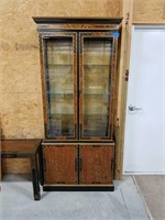 Oriental China hutch with matching buffet table.