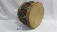 Native American 14" Painted Barrel Drum