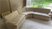 Vintage Sectional Couch w Custom Fit Table