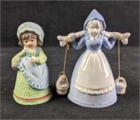 Ceramic Girl Figurine Bells