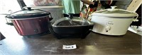 Two Crockpots, Electric Skillet