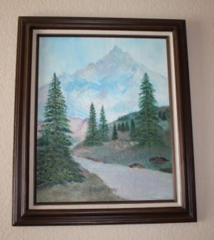 FRAMED LANDSCAPE PAINTING