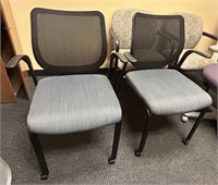 HON MESH BACK - ROLLING -WIDE STACK CHAIRS