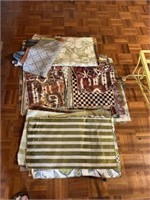 LARGE LOT OF MIXED FABRIC PANELS / SAMPLES ETC