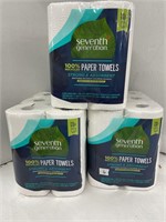 Lot of (3) 6 PK 100% Recycled Paper Towels