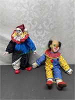 2 clown dolls