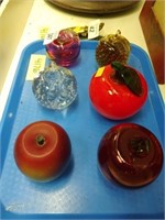 (6) Apple Paperweights