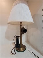 Brass Candlestick Telephone Lamp  #353