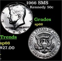 1966 SMS Kennedy Half Dollar 50c Grades sp66