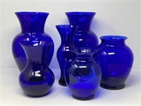 Cobalt Glass Vase Collection