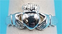 Sterling silver Claddagh, size 8               (11