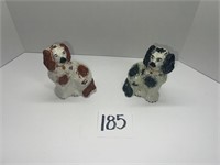 Lot of 2 Staffordshire Ceramic Mantle Dog