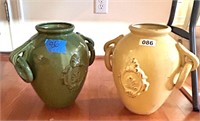 PAIR OF DOUBLE HANDLED JUGS, ITALIAN STYLE