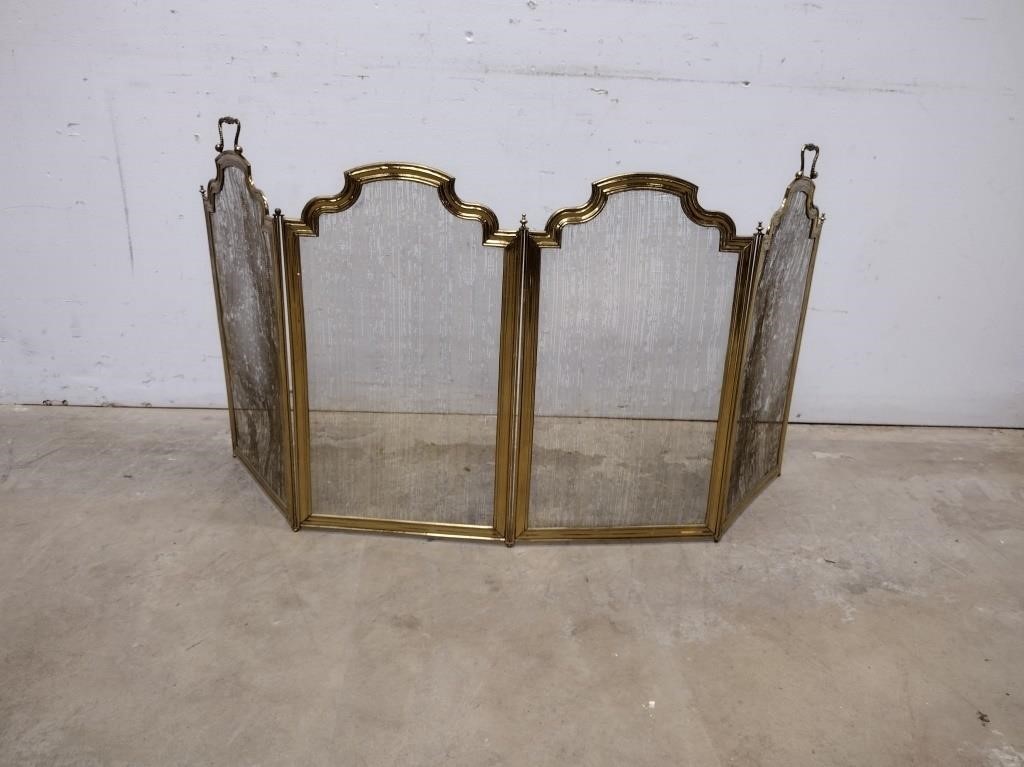 Vintage Brass Fire Place Screen