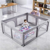 Extra Large Playpen for Babies with Gate