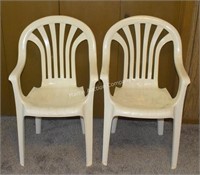 (B3) Pair of Plastic Patio Chairs