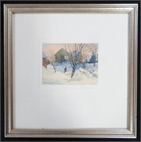 Tela Purcell, watercolour, 6 x 8", Snow Day &