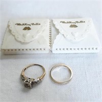 2 - 14K Gold Wedding Bells Rings