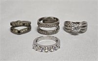 (4) Rings (Marked Sterling) Various Sizes