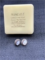 Sterling Silver 800 Mandile Caneo Earrings