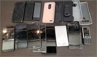 Lot of Broken Cell Phones & Cases