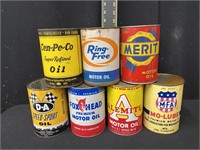 Lot of Vintage Oil Advertising Cans