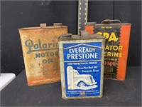Lot of Early Oil & Automotive Advertising Cans
