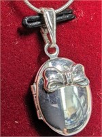 $80 Silver Locket 19" Necklace