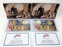 (2) 2007 US Presidential $1 Coin Proof Set