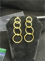 14K Gold 4 Hoop Earrings 4.5 g