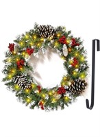 ( New ) Artificial Christmas Wreath, Pre-Lit