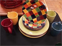 Four three-piece place settings of Caracas pattern