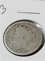 1883 Liberty V-Nickel ( with cents)
