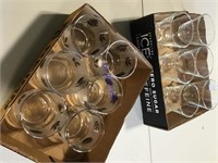 2 sets of 6 drinking glasses