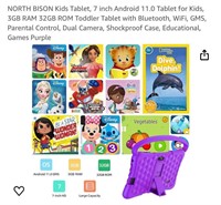 NORTH BISON Kids Tablet, 7 inch Android 11.0