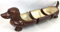 Dachshund 3-piece Figural Ceramic Planter / Dish