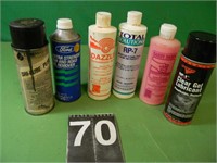 Box With Assorted Cleaners & Tar Remover