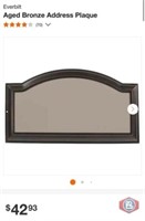 New 24 pcs; Everbilt Aged Bronze Address Plaque