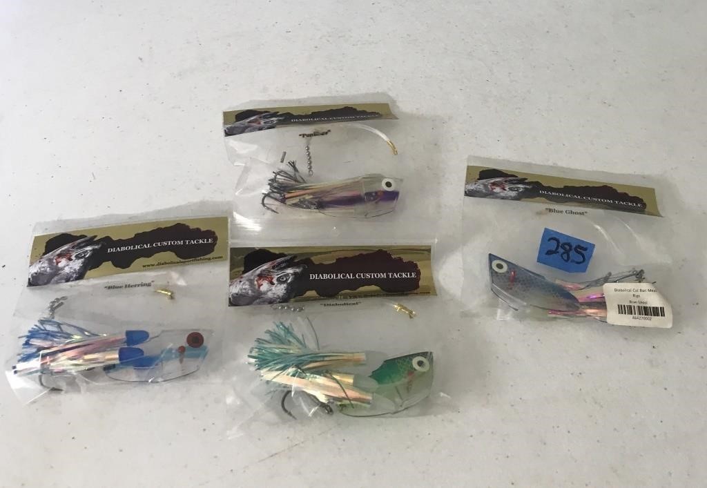 4 Packages of Bait & Diabolical Custom Tackle