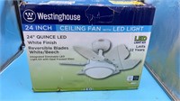 westinghouse 24 inch ceiling fan with LED