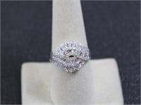 White sapphire TIffany style ring
