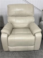 Leather Power Recline Glider With Power Headrest