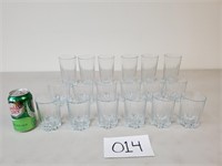 Set of 18 Drinking Glasses (No Shipping)